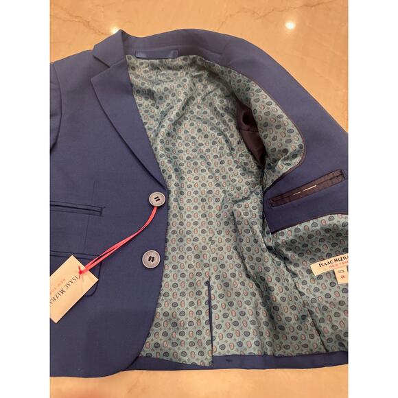 Isaac Mizrahi Blazer 2T Slim Fit Two-Button Blue Formal Jacket Toddler Boys NWT - Picture 5 of 9